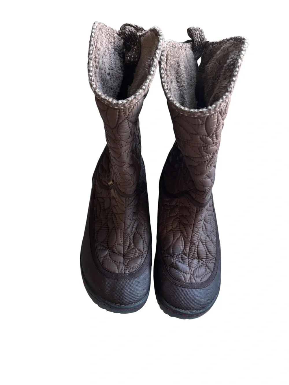 Jambu Women’s Quilted Waterproof Boots Brown Size 8.5